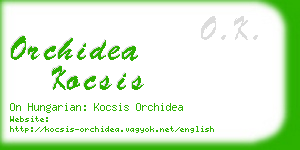 orchidea kocsis business card
